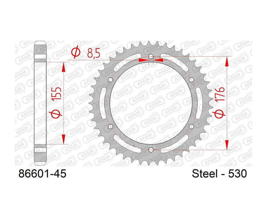 Couronne AFAM acier standard 86601 - 530