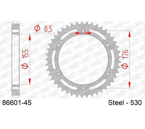 Couronne AFAM acier standard 86601 - 530 - 1074757003