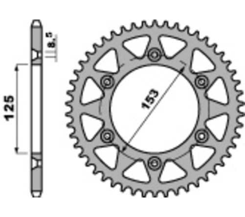 Couronne PBR acier C45 standard 289 - 520 - 1075537002