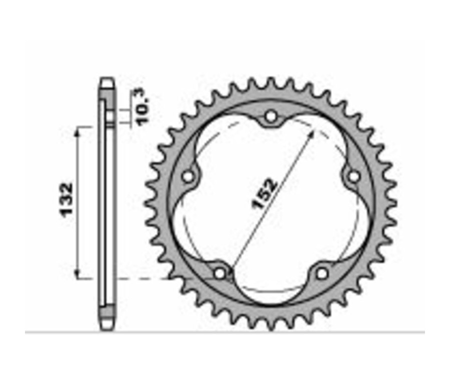 Couronne PBR acier C45 standard 4464 - 520