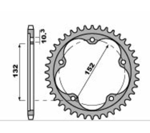 Couronne PBR acier C45 standard 4464 - 520 - 1075553001