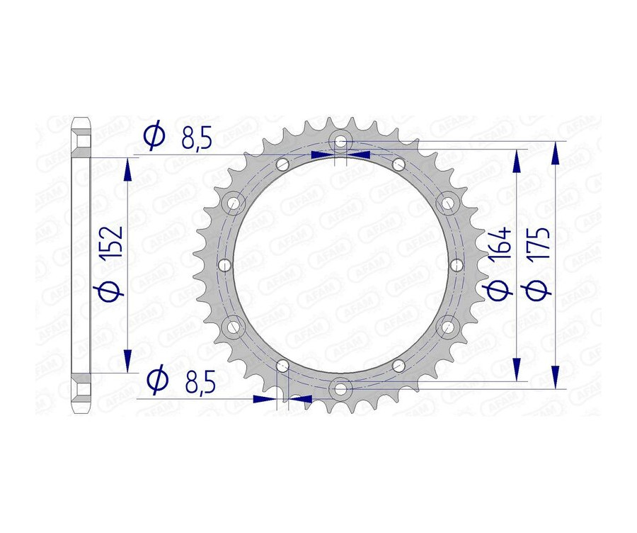 Couronne AFAM aluminium 13500 - 520