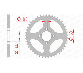 Couronne AFAM acier standard 12100 - 420 - 1074403002