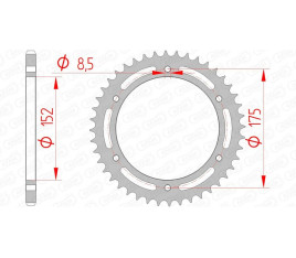 Couronne AFAM acier standard 12301 - 520 - 1074426001