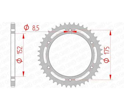 Couronne AFAM acier standard 12301 - 520 - 1074426001