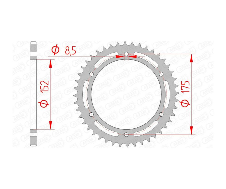 Couronne AFAM acier standard 12301 - 520