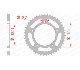 Couronne AFAM acier standard 35104 - 420 - 1074615001