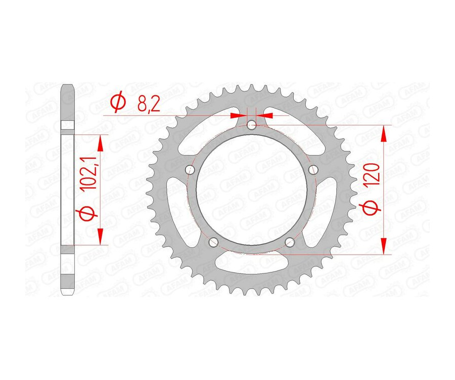 Couronne AFAM acier standard 35104 - 420