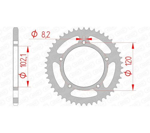 Couronne AFAM acier standard 35104 - 420 - 1074615001