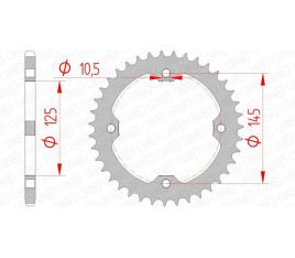 Couronne AFAM acier standard 12407 - 520 - 1074439003