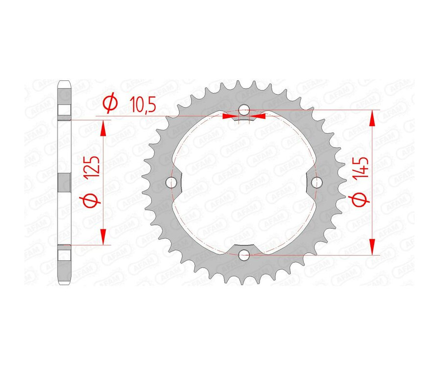 Couronne AFAM acier standard 12407 - 520