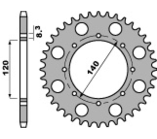 Couronne PBR acier C45 standard 491 - 520 - 1075410002