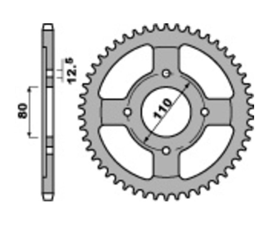 Couronne PBR acier C45 standard 284 - 530