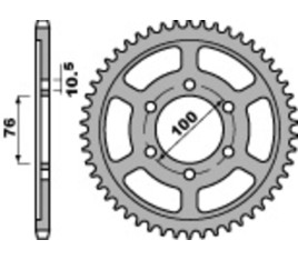 Couronne PBR acier C45 standard 825 - 530 - 1075445001