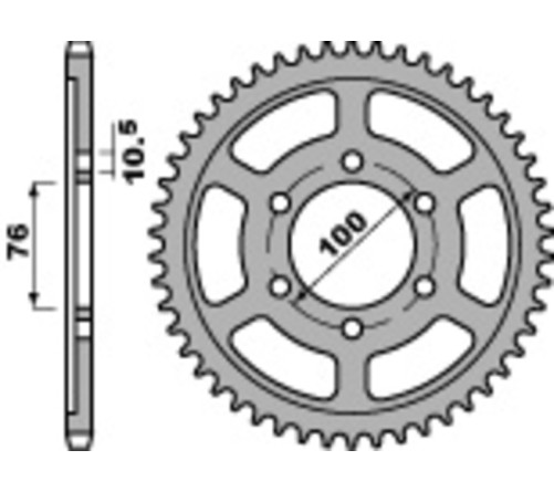 Couronne PBR acier C45 standard 825 - 530 - 1075445001