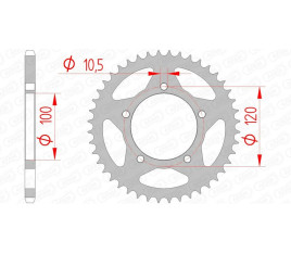 Couronne AFAM acier standard 35801 - 520 - 1074625002