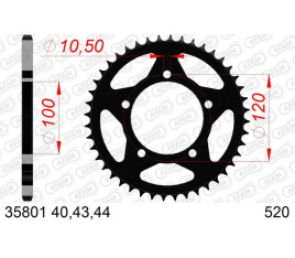 Couronne AFAM acier standard 35801 - 520 - 1074625003