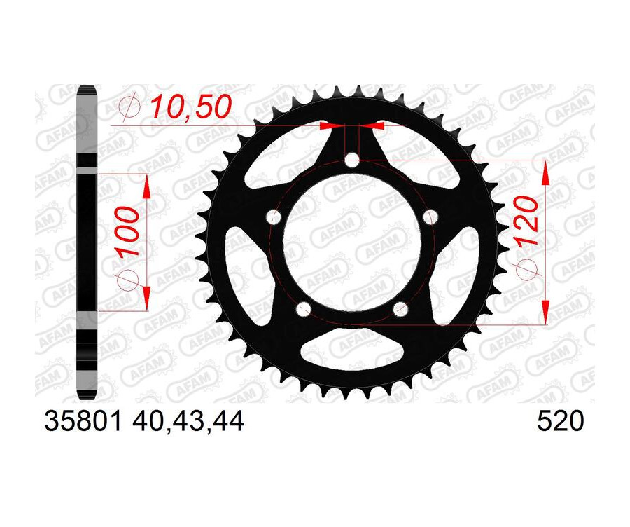 Couronne AFAM acier standard 35801 - 520