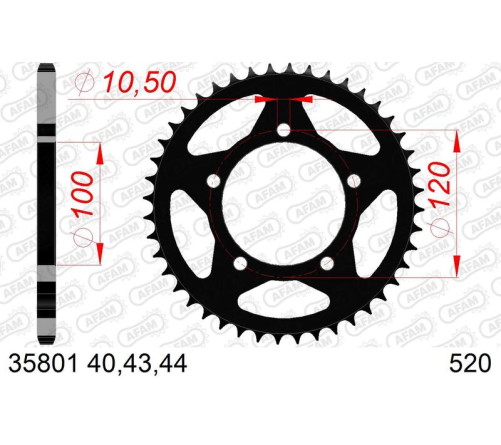 Couronne AFAM acier standard 35801 - 520 - 1074625003