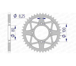 Couronne AFAM aluminium 93320 - 520 - 1074809003