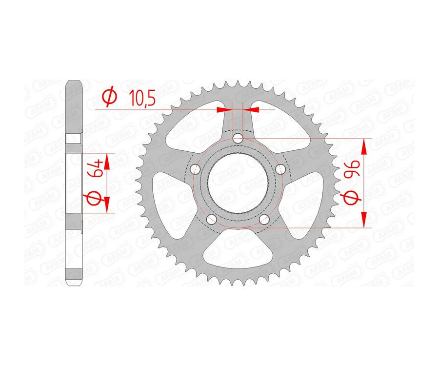 Couronne AFAM acier standard 10203 - 428