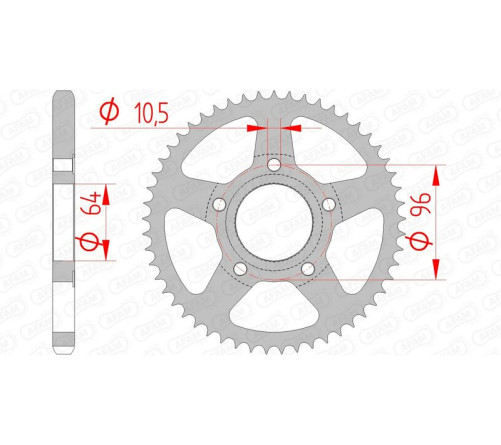 Couronne AFAM acier standard 10203 - 428 - 1074326001