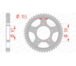 Couronne AFAM acier standard 14601 - 530 - 1074524003