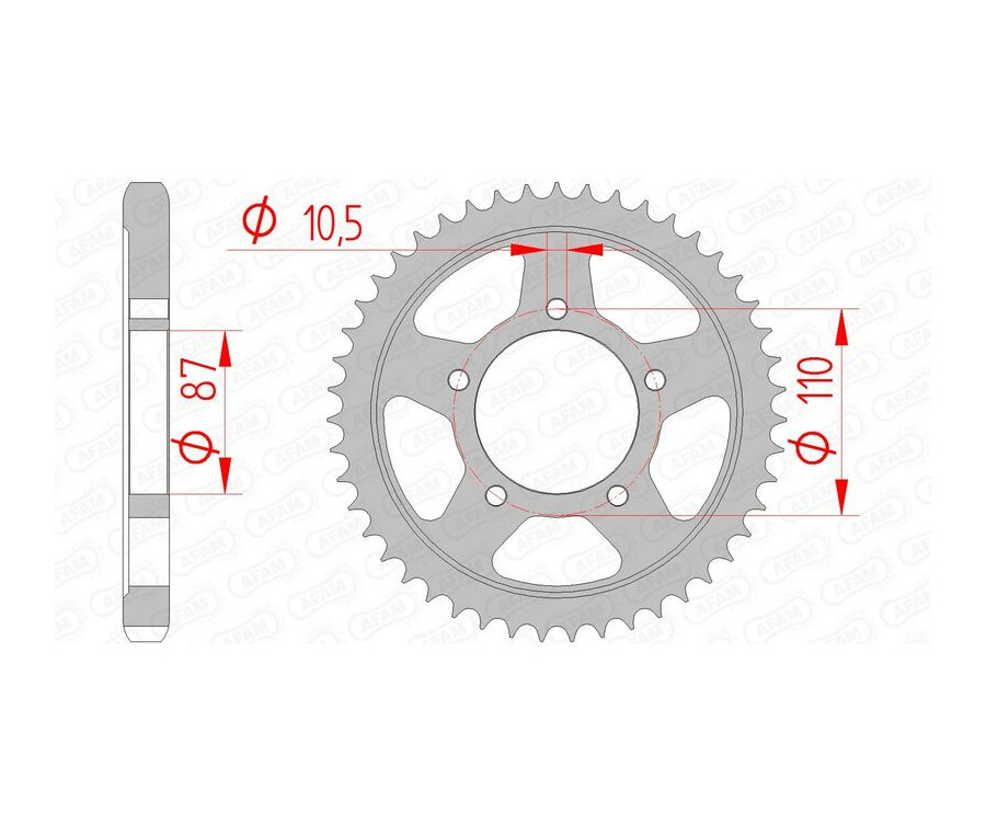 Couronne AFAM acier standard 14601 - 530