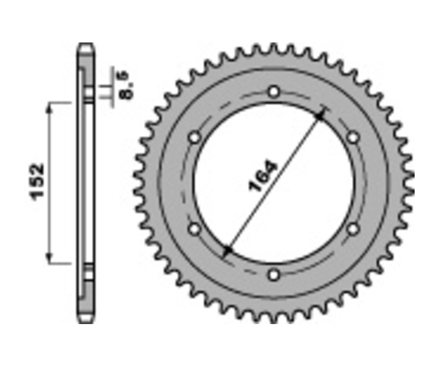 Couronne PBR acier C45 standard 841 - 530