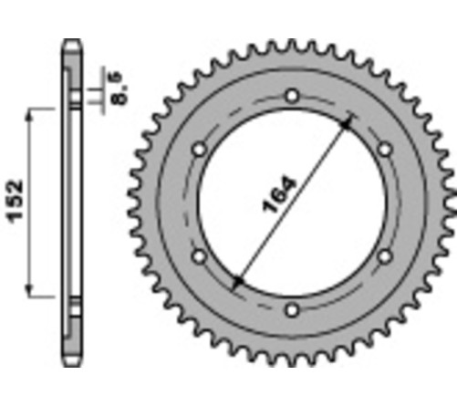 Couronne PBR acier C45 standard 841 - 530 - 1075456001