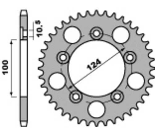 Couronne PBR acier C45 standard 4443 - 525