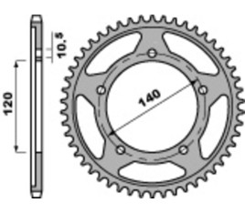 Couronne PBR acier C45 standard 4398 - 525 - 1075309001