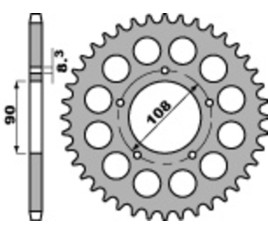 Couronne PBR acier C45 standard 1022 - 530 - 1075228001