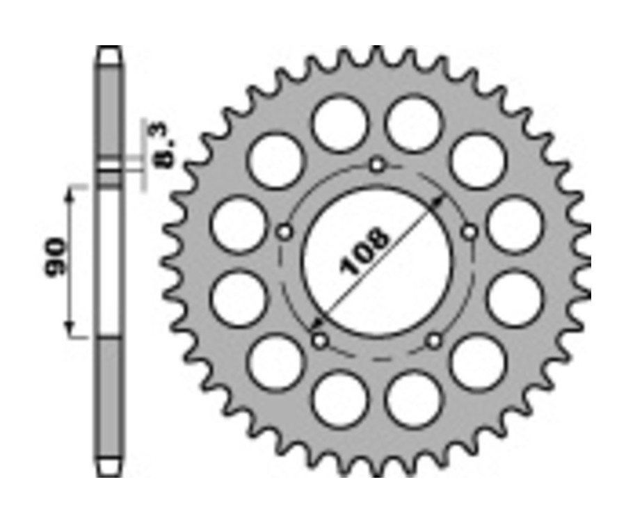 Couronne PBR acier C45 standard 1022 - 530