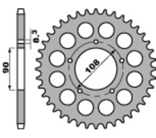 Couronne PBR acier C45 standard 1022 - 530 - 1075228001