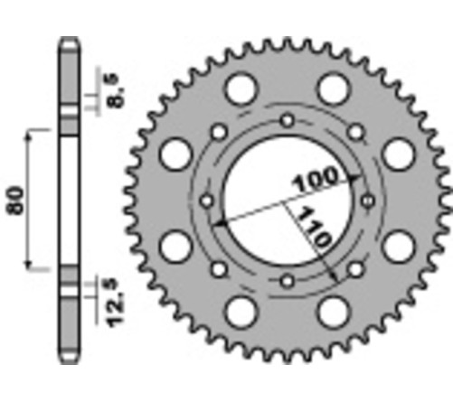 Couronne PBR acier C45 standard 819 - 520