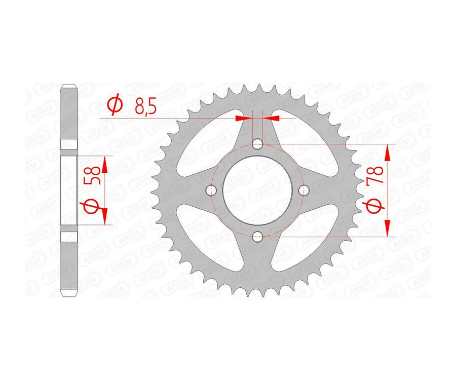 Couronne AFAM acier standard 14201 - 428