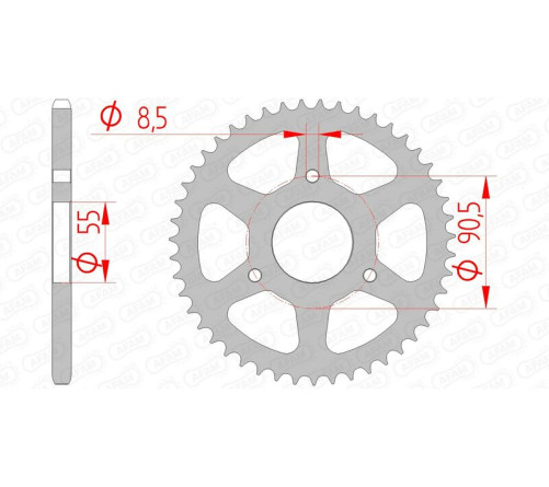 Couronne AFAM acier standard 80104 - 420 - 1074748001