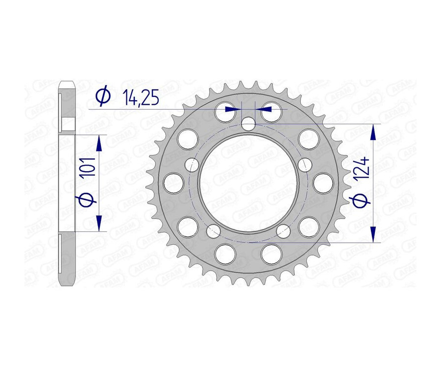 Couronne AFAM aluminium 72801 - 525