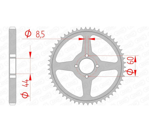 Couronne AFAM acier standard 12222 - 428 - 1074419001