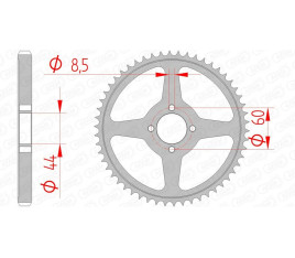 Couronne AFAM acier standard 12222 - 428 - 1074419002