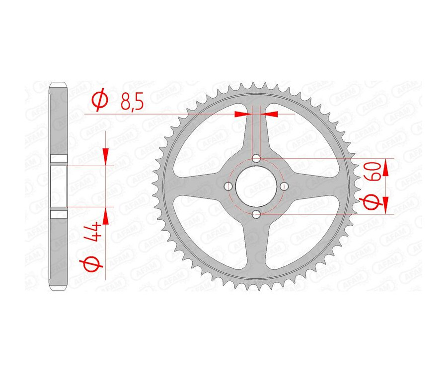 Couronne AFAM acier standard 12222 - 428