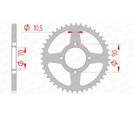 Couronne AFAM acier standard 16310 - 520