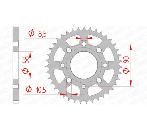 Couronne AFAM acier standard 10201 - 428 - 1074325003