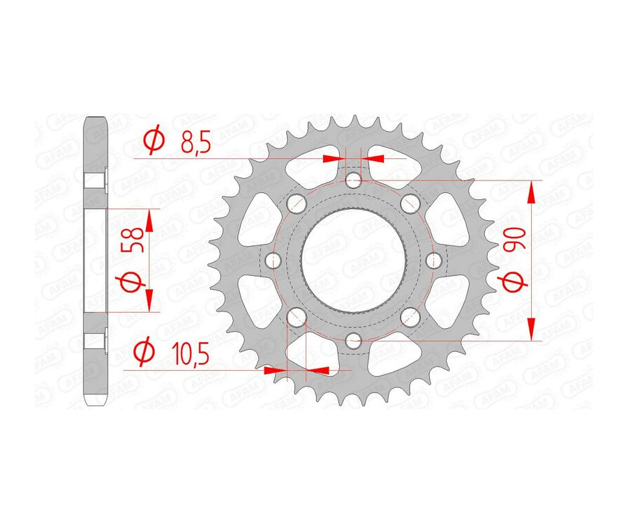 Couronne AFAM acier standard 10201 - 428