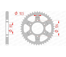 Couronne AFAM acier standard 16610 - 525 - 1074588002