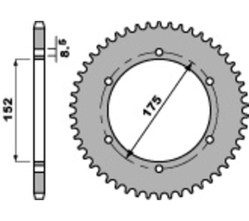 Couronne PBR acier C45 standard 844 - 428 - 1075460002