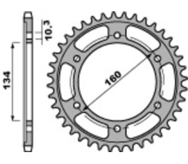 Couronne PBR acier C45 standard 4405 - 525 - 1075549001