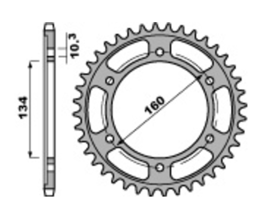 Couronne PBR acier C45 standard 4405 - 525