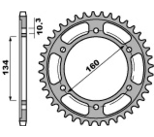 Couronne PBR acier C45 standard 4405 - 525 - 1075549001